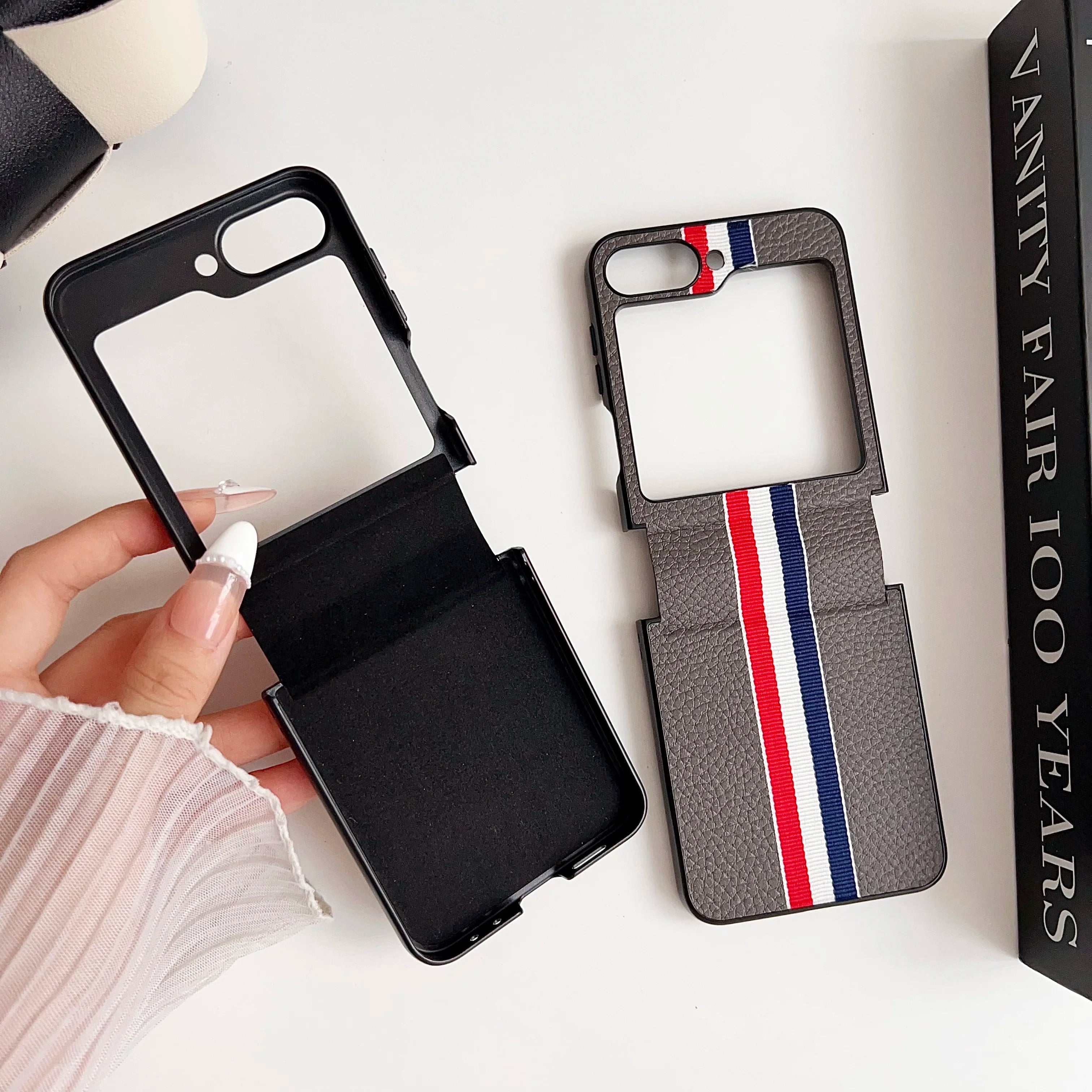 Litchi Leather Case for Samsung Galaxy Z Flip - Premium Mobile Phone Cases from Dressmycell.com - Just $22! Shop now at Dressmycell.com Litchi Leather Case for Samsung Galaxy Z Flip - Premium Mobile Phone Cases from Dressmycell.com - Just $22! Shop now at Dressmycell.com